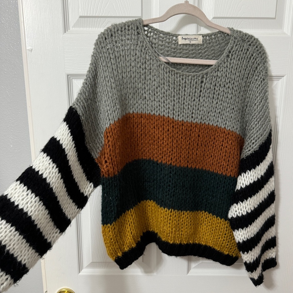 Impressions Boutique Knit Multicolor Sweater